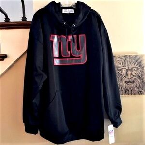 Nyc New York Giants NFL Football Sports Athletic Winter Big Tall Black Hoodie
